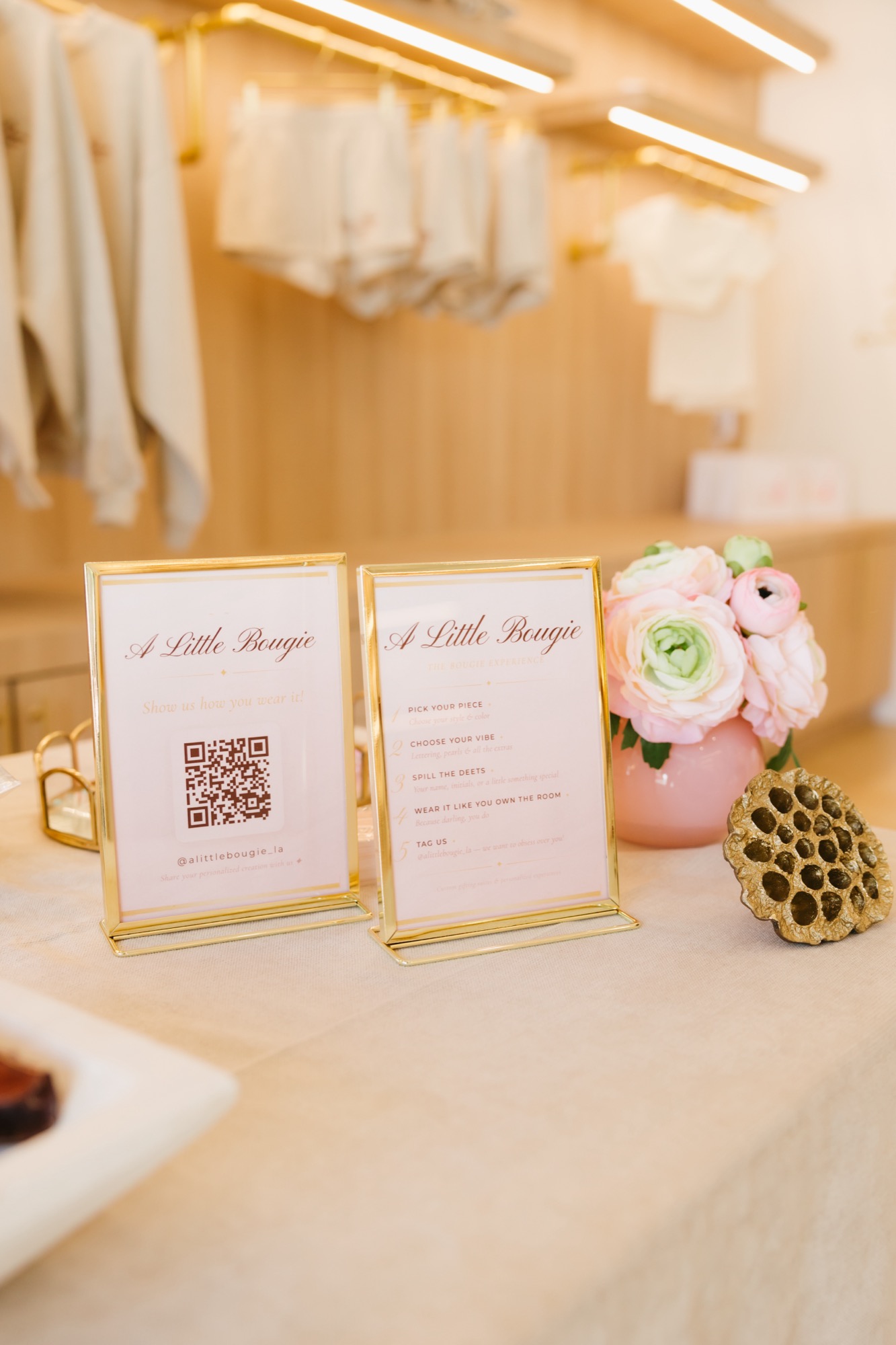 A Little Bougie event signage